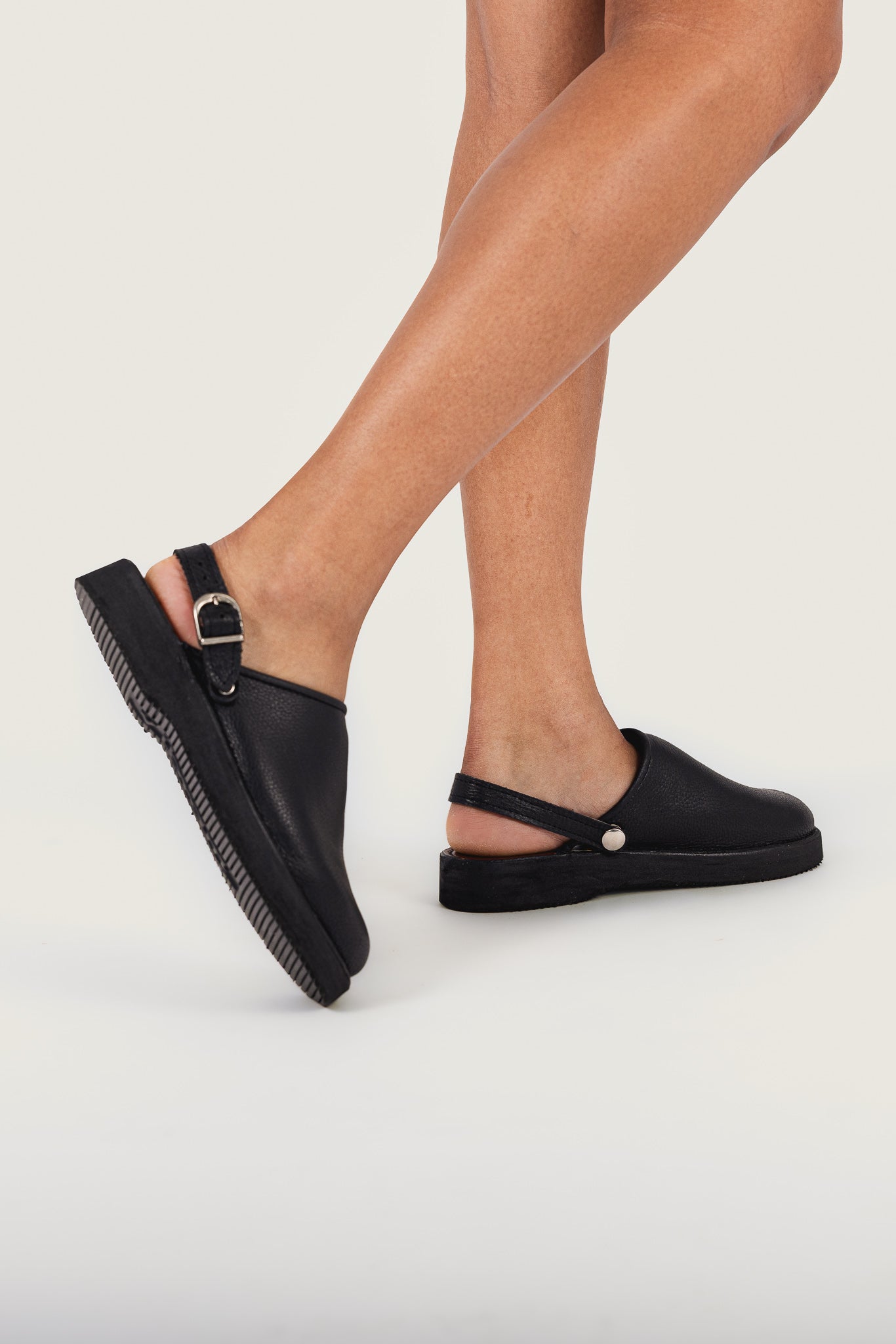Mules en cuir