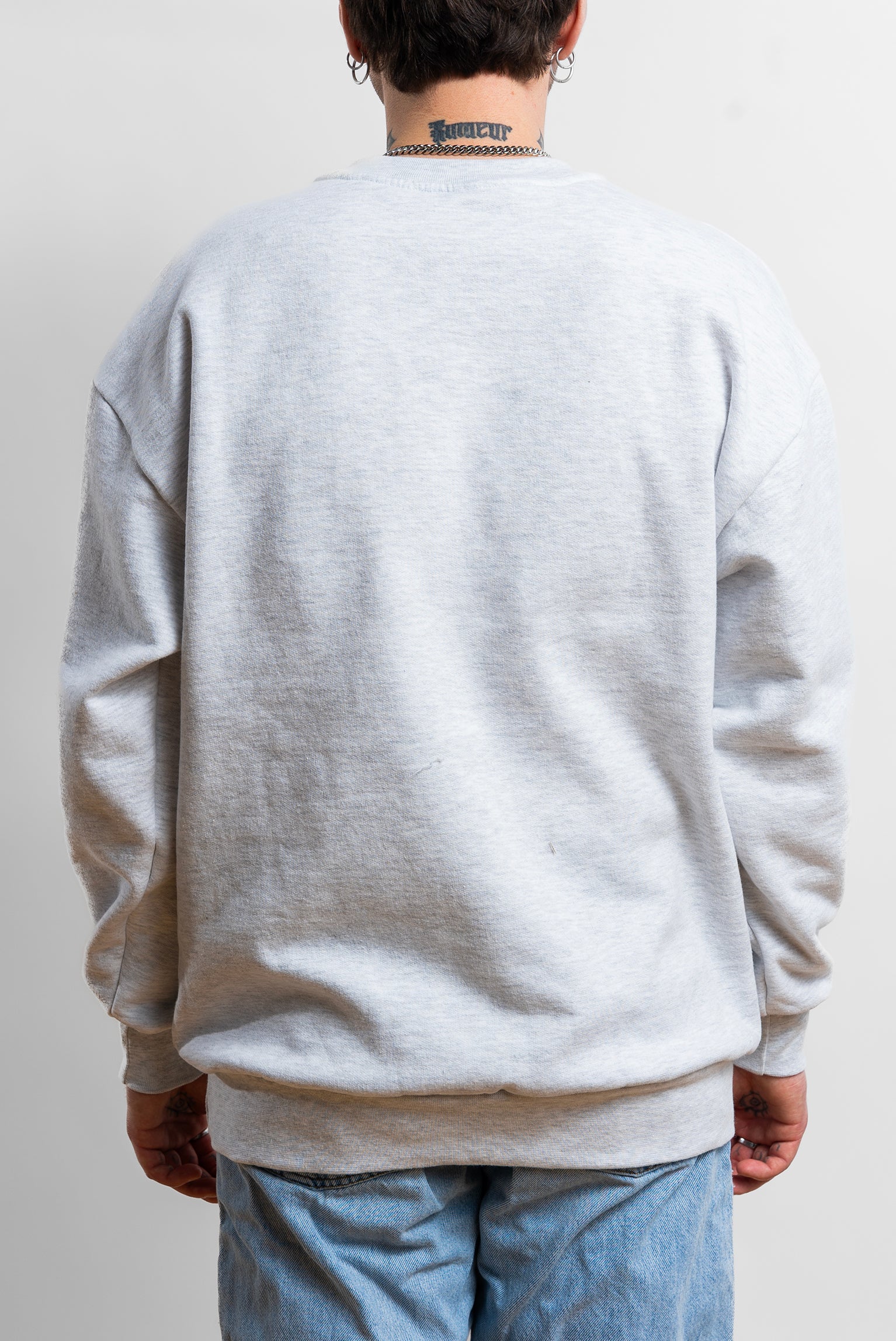 "Creature Workshop" embroidered crewneck