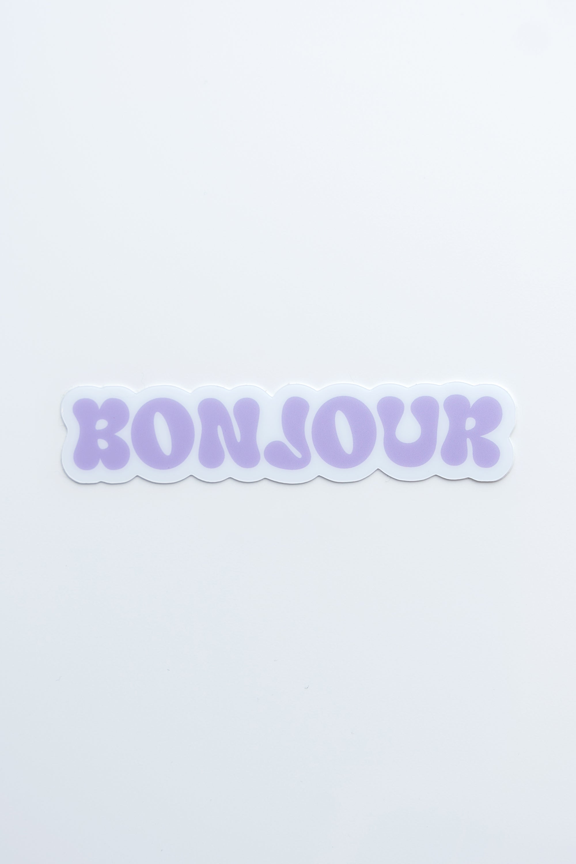 Autocollant - Bonjour (mauve)