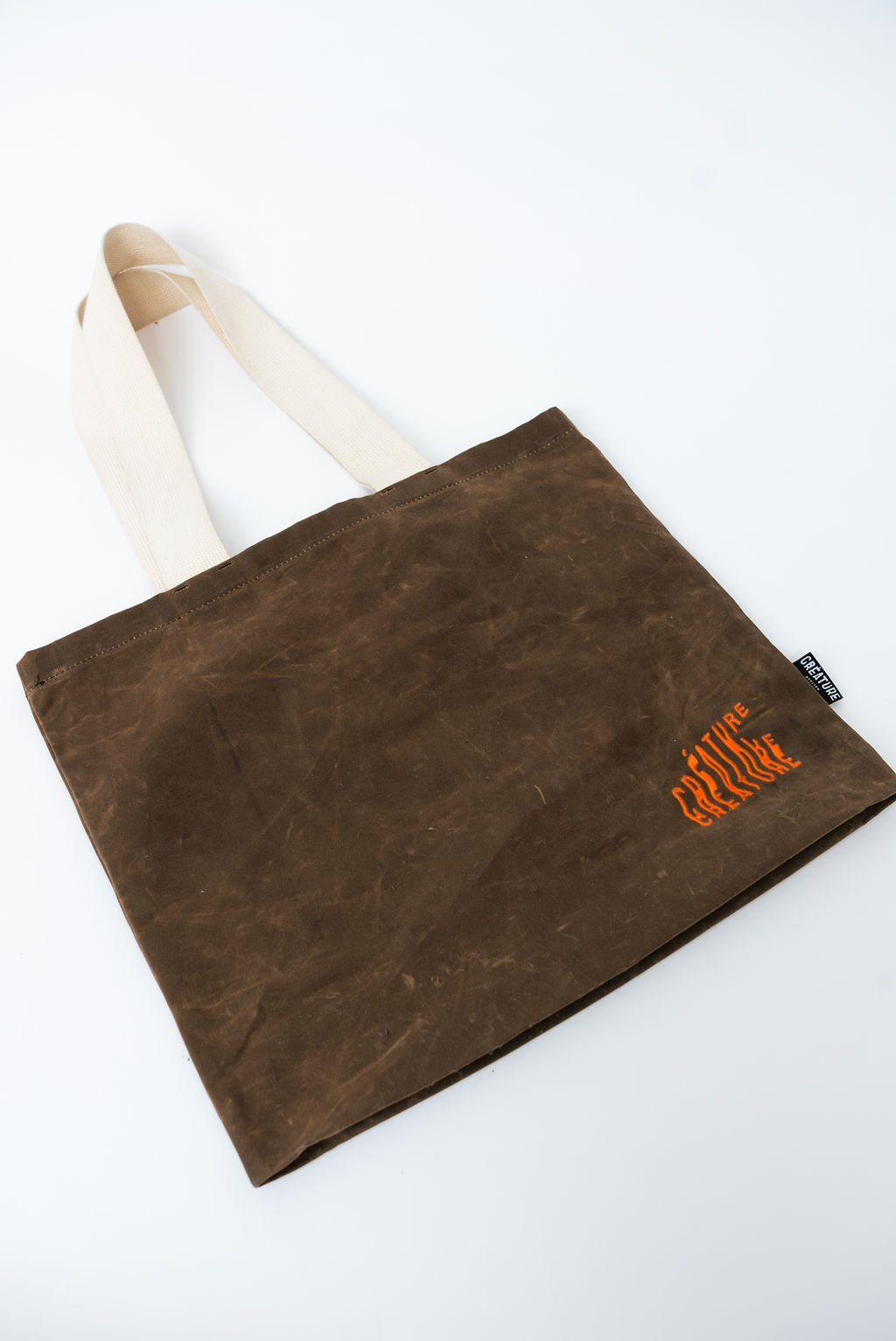 Tote Bag brodé "Wiggly" | Waxed Canvas